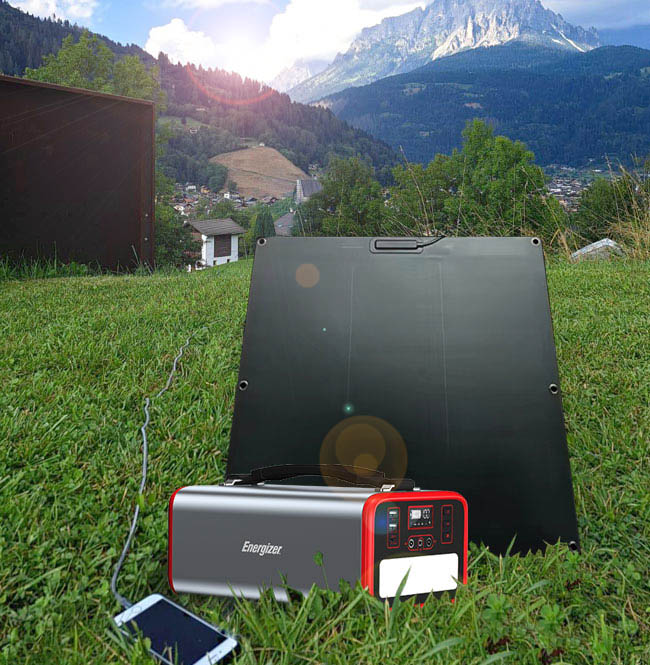 Powernation portable solar panel 50W charging mobile