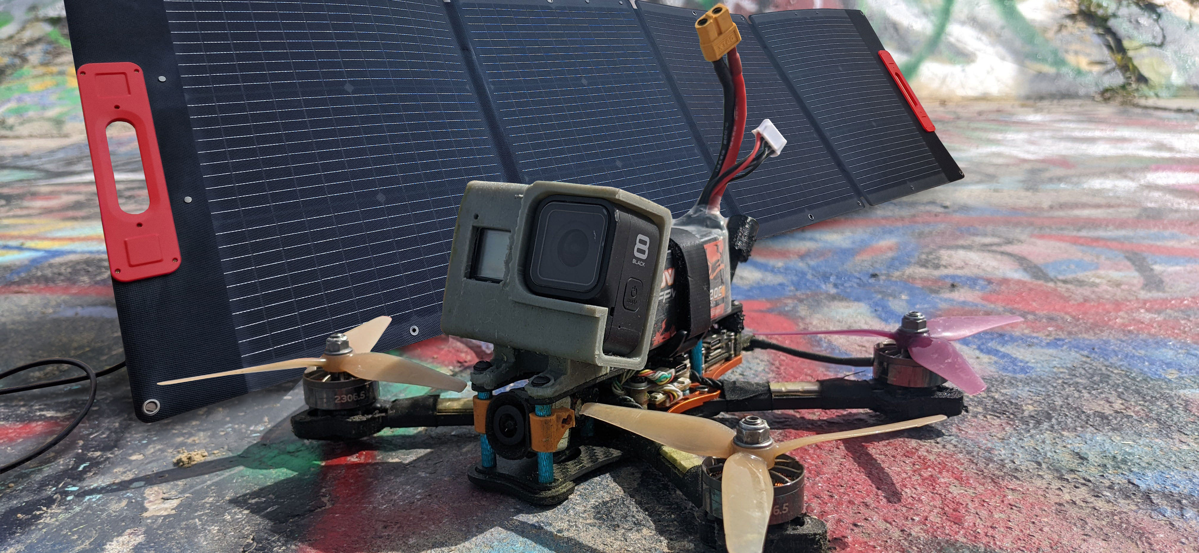 solar panel powernation charging drone